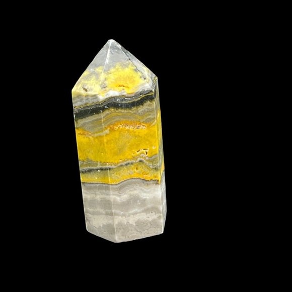 Bumblebee Jasper Pointed Natural Mineral Rock Specimen Tower Stick Formation - Picture 3 of 8